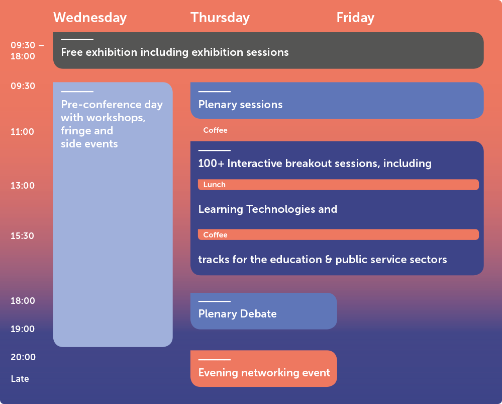 Programme three day general graphic